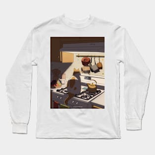 Cat in kitchen Long Sleeve T-Shirt